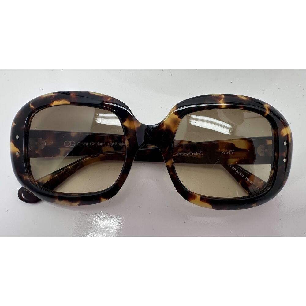 ⭐️ OG OLIVER GOLDSMITH AMY Brown Leopard Tortoiseshell ENGLAND Sunglasses RARE
